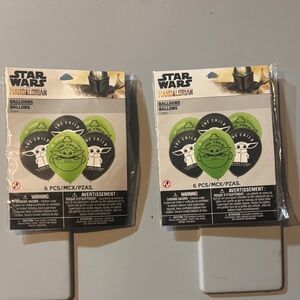 Star Wars Mandalorian Green and Black Balloons